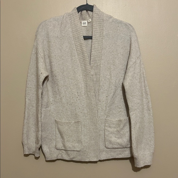 GAP Sweaters - GAP Women's Light Gray Open Cardigan